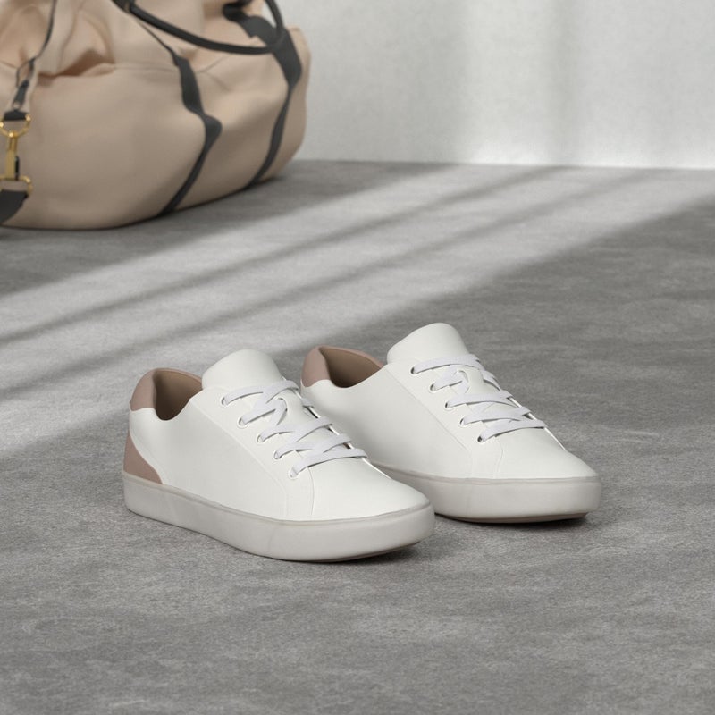 Naturalizer Womens Morrison Comfortable Lace Up Fashion Casual Sneaker,White Leather Taupe,6.5 W US - Image 2